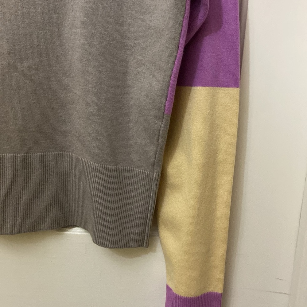 Designer Colorblock Cardigan Sweater - Picture 12 of 13